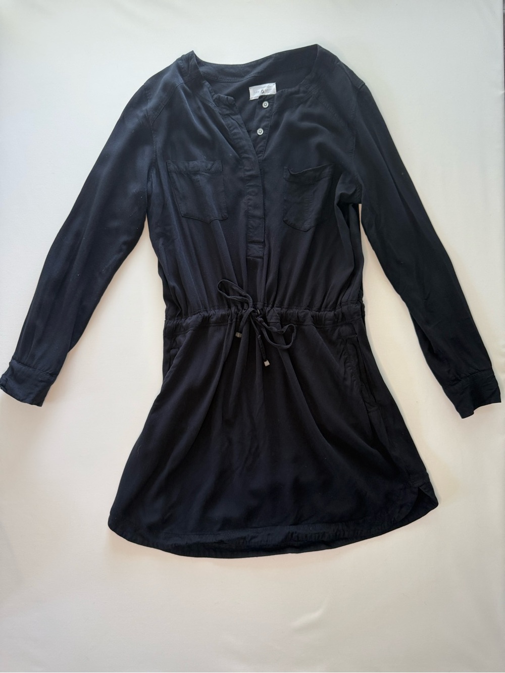 Lou & Grey Black Tunic Dress with Button Detail